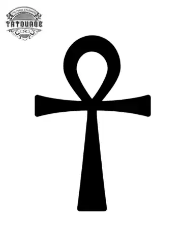 Tatouage éphémère croix de vie