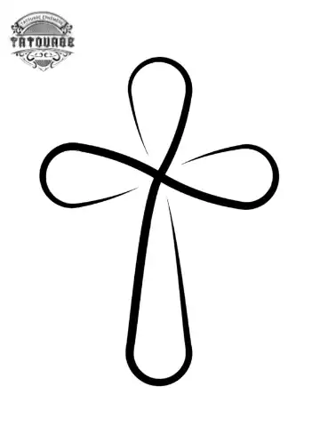 Tatouage éphémère croix femme fine