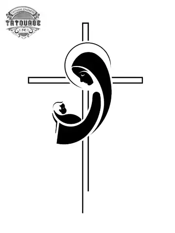 Tatouage éphémère croix femme