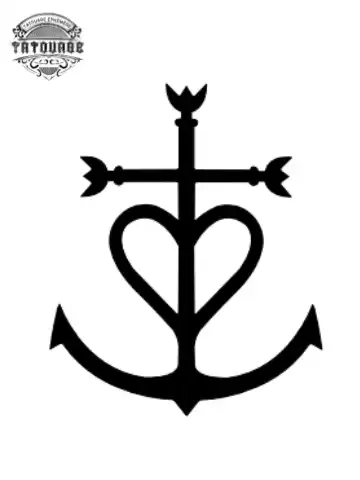 Tatouage éphémère croix gitane