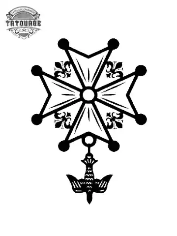 tatouage ephemere croix huguenote Tatouage éphémère croix huguenote