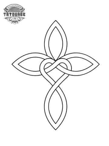 Tatouage éphémère croix infini