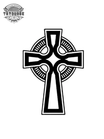 Tatouage éphémère croix irlandaise