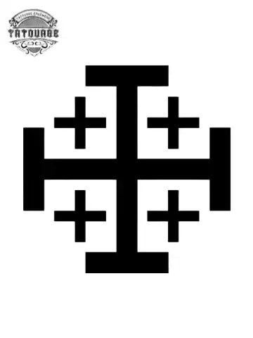Tatouage éphémère croix Jérusalem