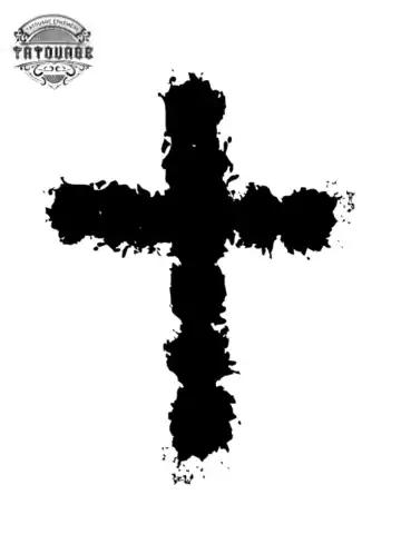 Tatouage éphémère croix latine