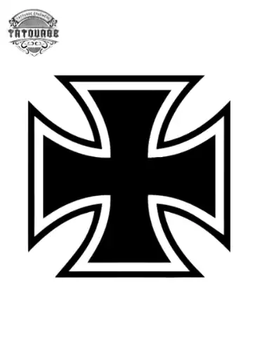 Tatouage éphémère croix malte