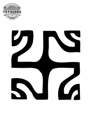 Tatouage éphémère croix marquisienne