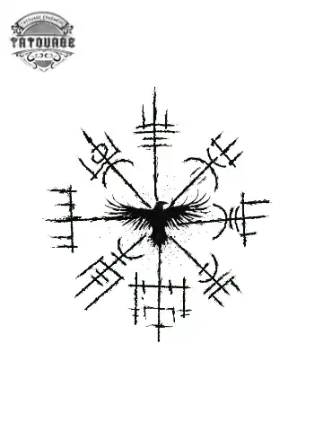 Tatouage éphémère croix nord