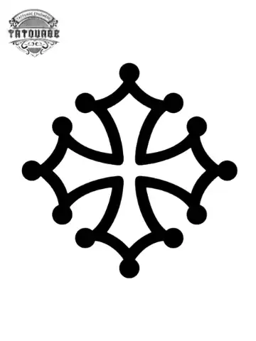 Tatouage éphémère croix occitane