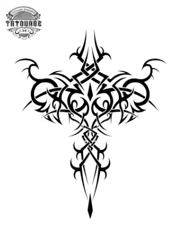 Tatouage éphémère croix original