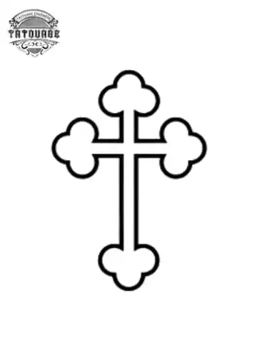 Tatouage éphémère croix orthodoxe