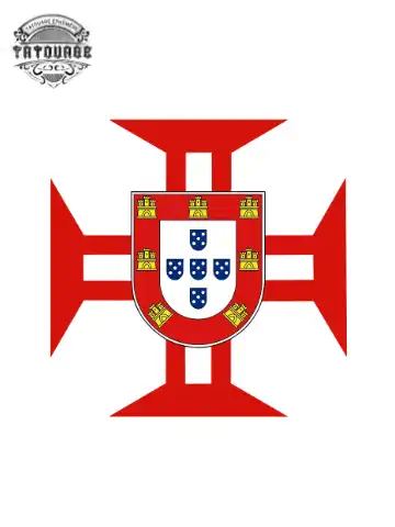 Tatouage éphémère croix portugaise