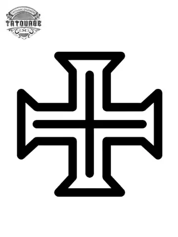 Tatouage éphémère croix portugal