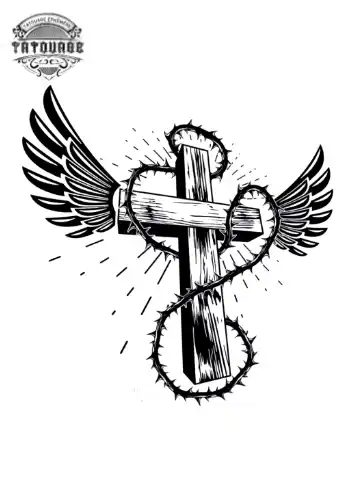 tatouage ephemere croix religieuse Tatouage éphémère croix religieuse