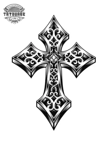 Tatouage éphémère croix romaine