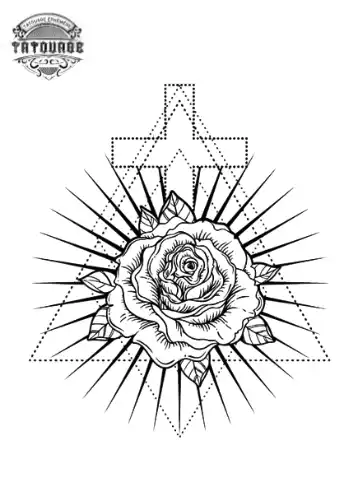 tatouage ephemere croix rose homme Tatouage éphémère croix rose homme