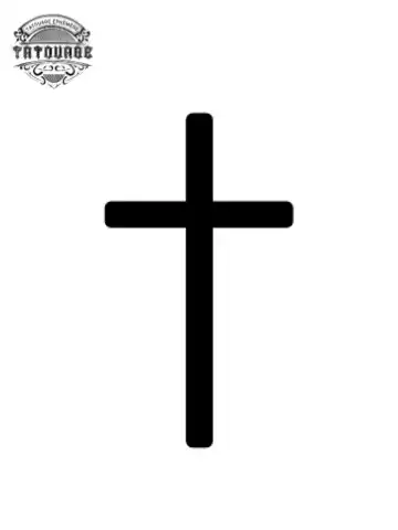 Tatouage éphémère croix simple