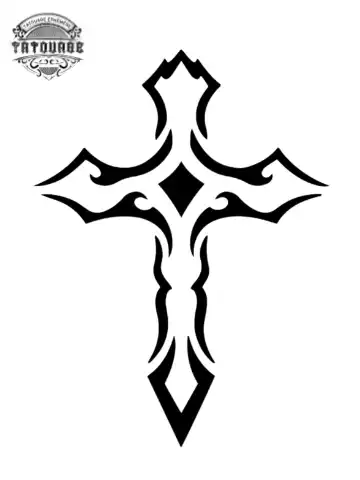 Tatouage éphémère croix tribal
