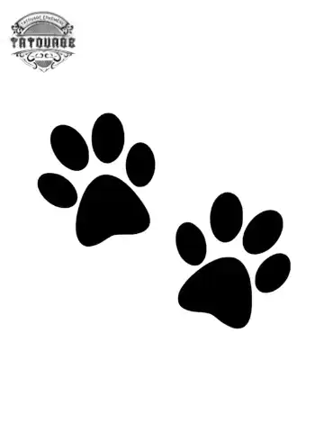 Tatouage éphémère empreinte chien