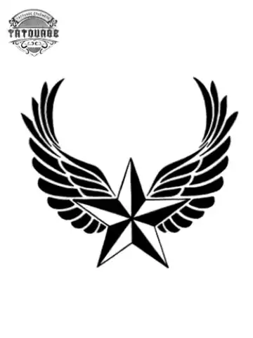 tatouage ephemere etoile aile d ange Tatouage éphémère étoile aile d’ange