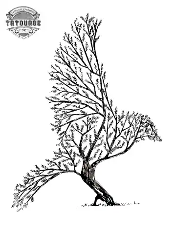 tatouage ephemere foret corbeau Tatouage éphémère forêt corbeau