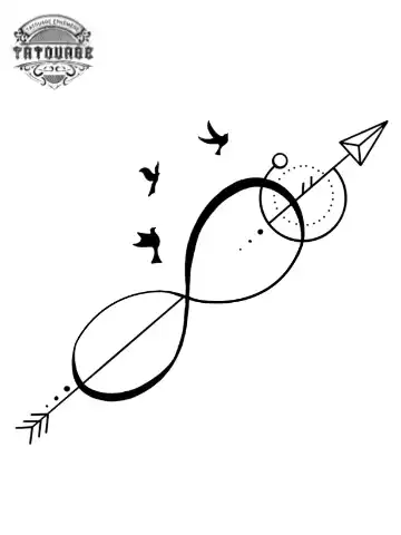 tatouage ephemere graphique infini Tatouage éphémère graphique infini