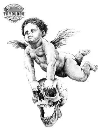 tatouage ephemere homme ange de la mort Tatouage éphémère homme ange de la mort