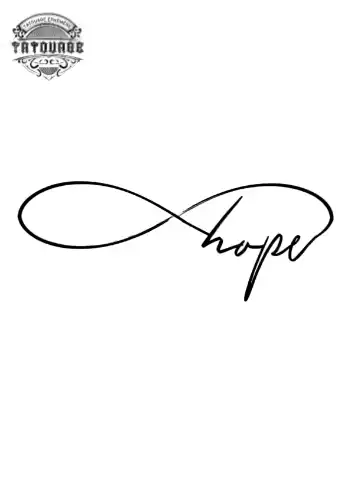 tatouage ephemere hope infini Tatouage éphémère hope infini