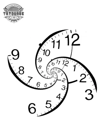 tatouage ephemere horloge infini Tatouage éphémère horloge infini