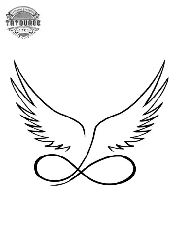 tatouage ephemere infini aile d ange Tatouage éphémère infini aile d’ange
