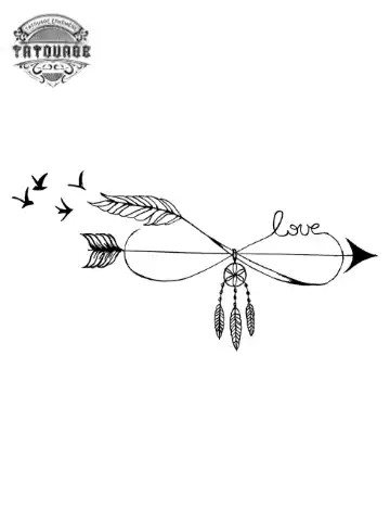 Tatouage éphémère infini attrape rêve