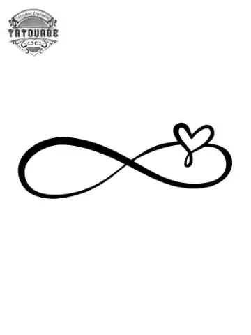 tatouage ephemere infini avec un coeur Tatouage éphémère infini avec un coeur