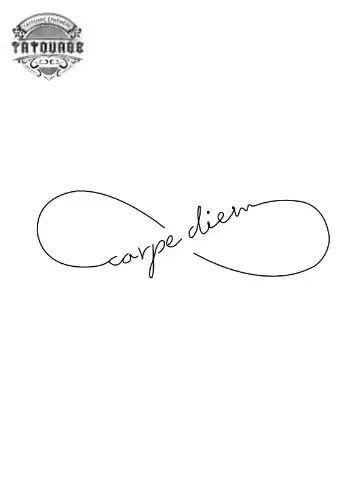 tatouage ephemere infini carpe diem Tatouage éphémère infini carpe diem