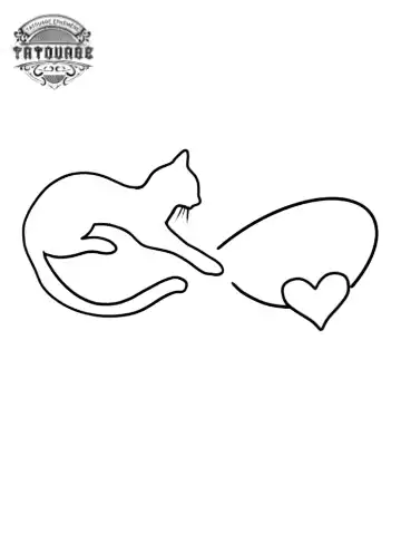 tatouage ephemere infini chat Tatouage éphémère infini chat