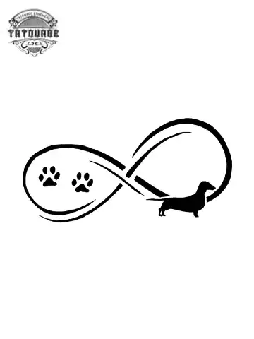tatouage ephemere infini chien Tatouage éphémère infini chien