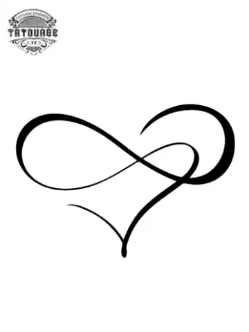 Tatouage éphémère infini coeur