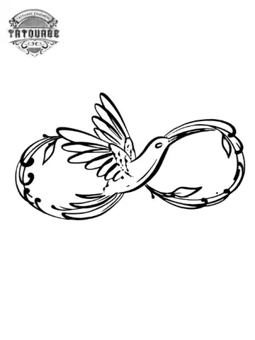 tatouage ephemere infini colombe Tatouage éphémère infini colombe