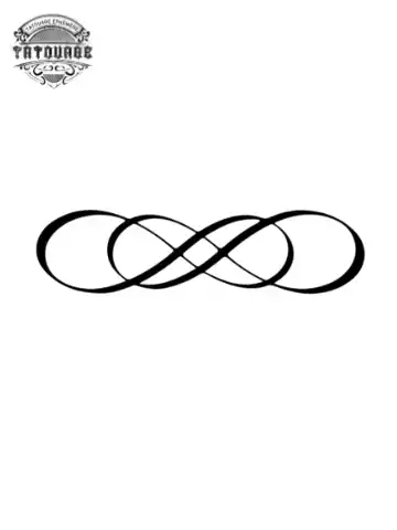 tatouage ephemere infini double Tatouage éphémère infini double