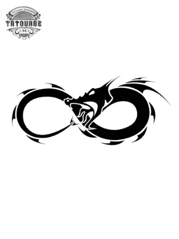 tatouage ephemere infini dragon Tatouage éphémère infini dragon