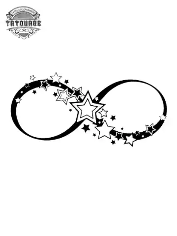 tatouage ephemere infini etoile Tatouage éphémère infini étoile