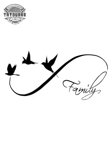tatouage ephemere infini family Tatouage éphémère infini family