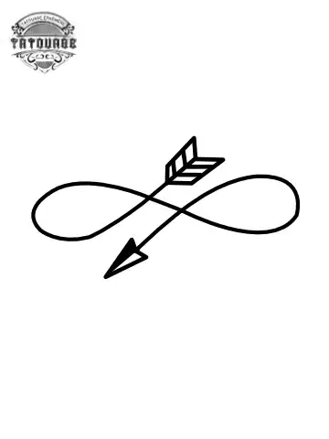 tatouage ephemere infini fleche Tatouage éphémère infini flèche