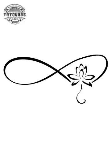tatouage ephemere infini fleur de lotus Tatouage éphémère infini fleur de lotus