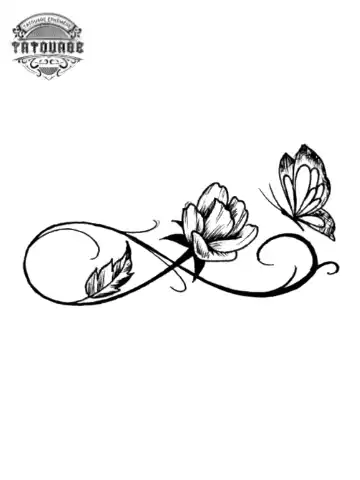 tatouage ephemere infini fleur Tatouage éphémère infini fleur