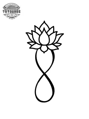 tatouage ephemere infini lotus Tatouage éphémère infini lotus