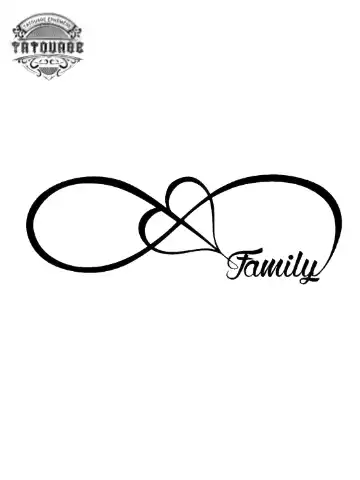tatouage ephemere infini love family Tatouage éphémère infini love family