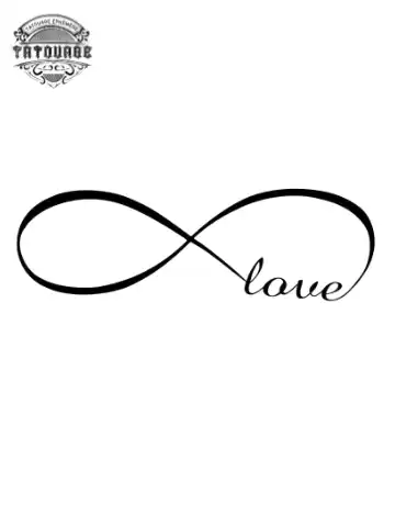 Tatouage éphémère infini love
