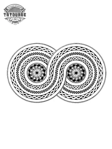 tatouage ephemere infini mandala Tatouage éphémère infini mandala