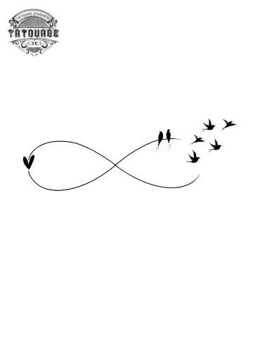 tatouage ephemere infini oiseau Tatouage éphémère infini oiseau