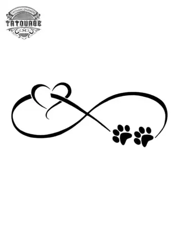 tatouage ephemere infini patte de chien Tatouage éphémère infini patte de chien